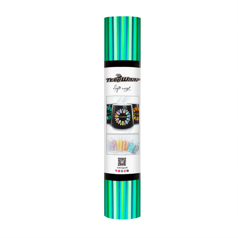 TECKWRAP Holographic Glossy Rainbow - Emerald Green