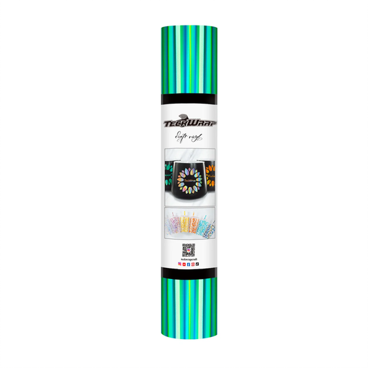 TECKWRAP Holographic Glossy Rainbow - Emerald Green