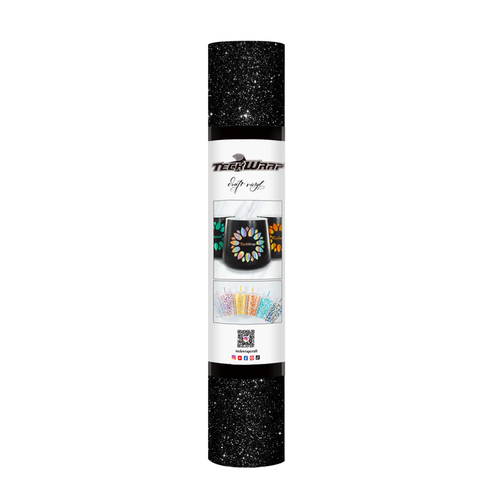 TECKWRAP Adhesive Glitter Vinyl - Black