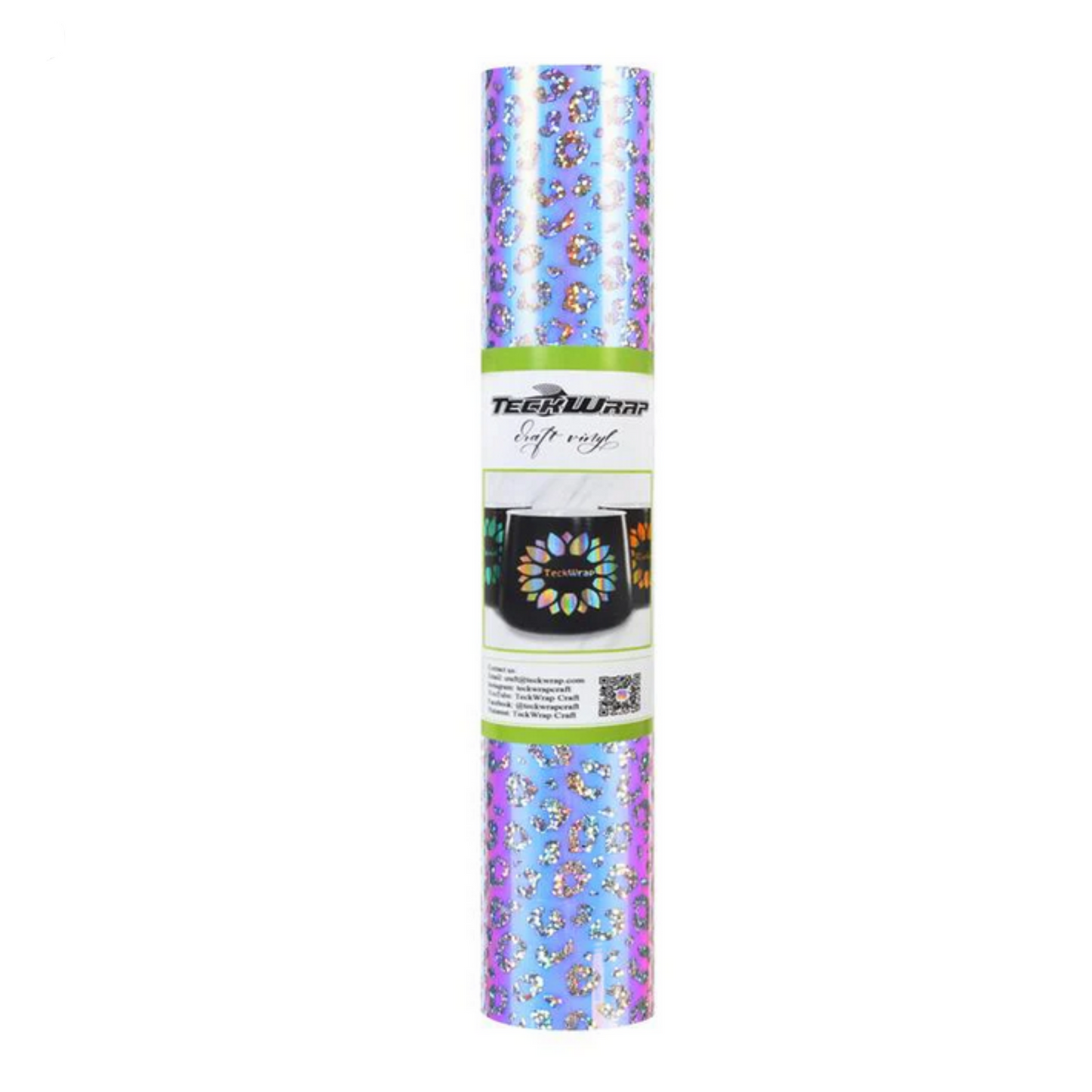 TECKWRAP Holographic Opal Pattern Adhesive Vinyl - Opal Leopard