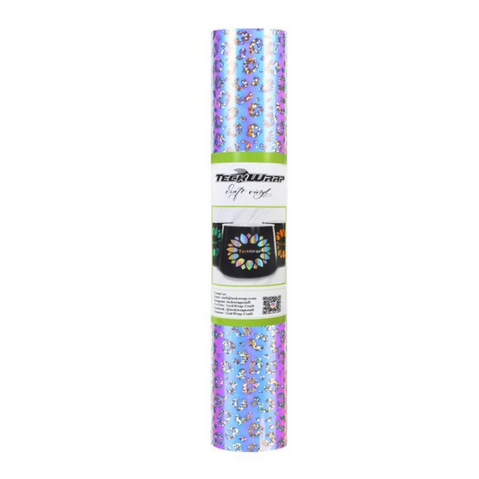 TECKWRAP Holographic Opal Pattern Adhesive Vinyl - Opal Leopard