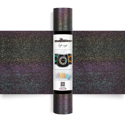 TECKWRAP Glitter Brush Adhesive Vinyl - Nebula Black