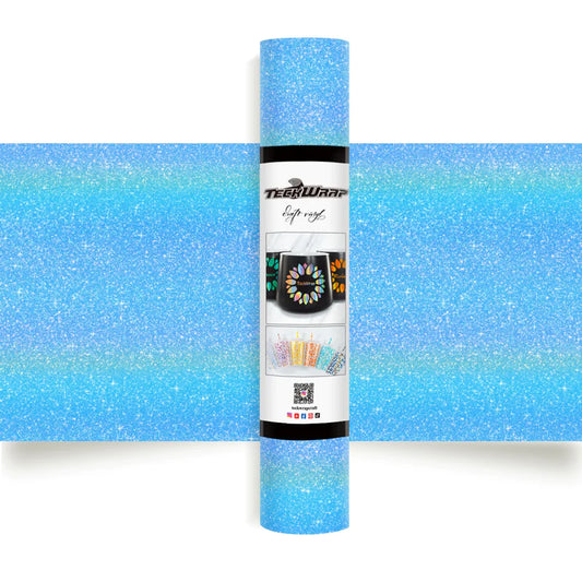 TECKWRAP Colorful Glitter Adhesive Vinyl - Sky