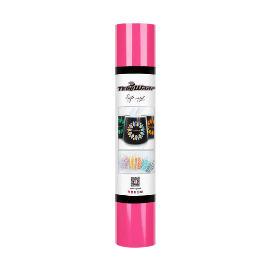 TECKWRAP Adhesive Craft Vinyl - Hot Pink (glossy)