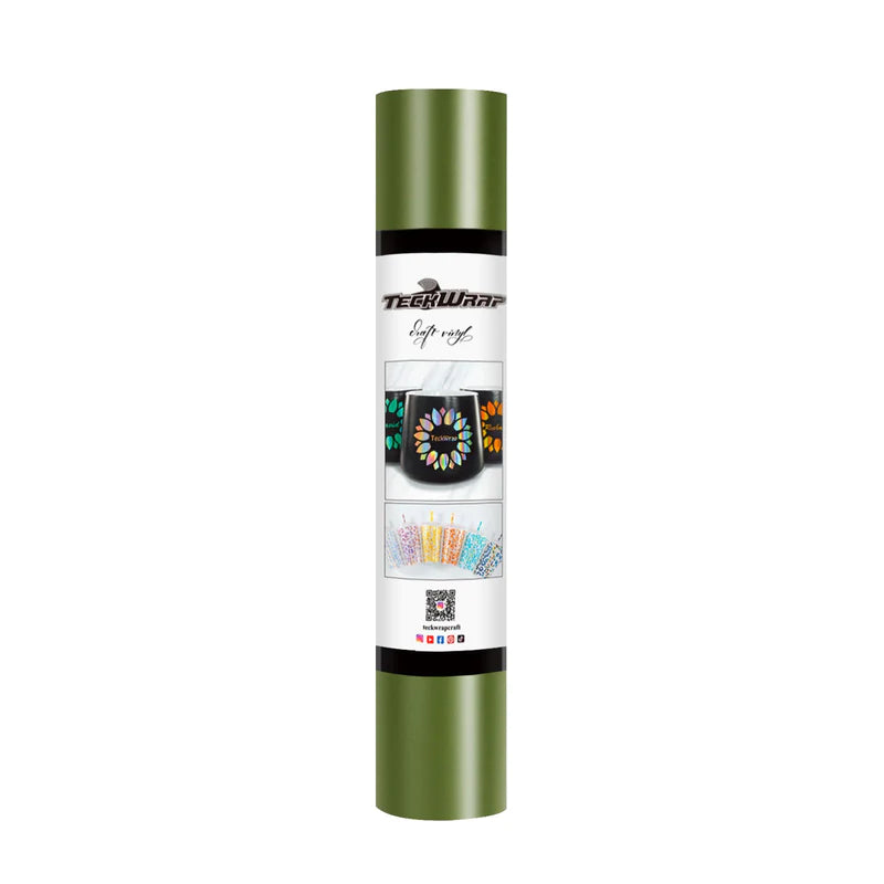 TECKWRAP Adhesive Craft Vinyl - Olive (matte)