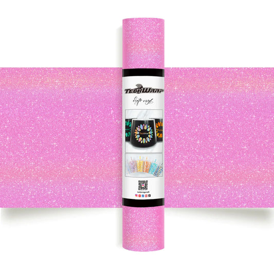 TECKWRAP Colorful Glitter Adhesive Vinyl - Pink